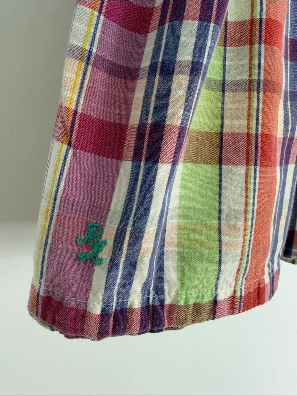 Ralph Lauren Girls Multi-Color Check Smock Sleeveless Dress Size 6-12 Months